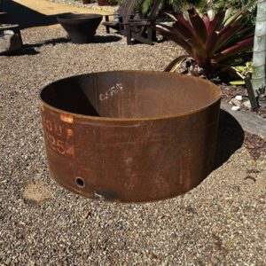 Steel ring firepit