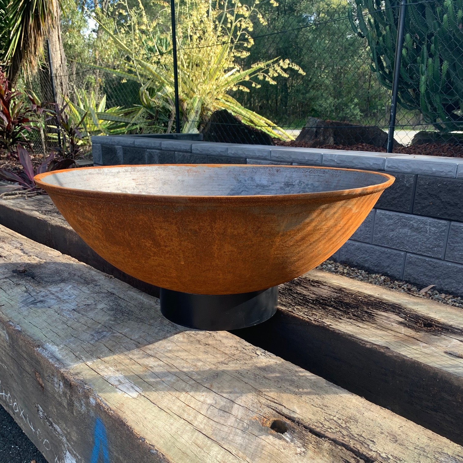 fire pit with cupola base
