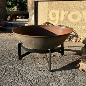 fire pit with cubist stand